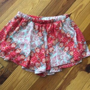 Altar'd State Floral Women's Shorts - Red and White